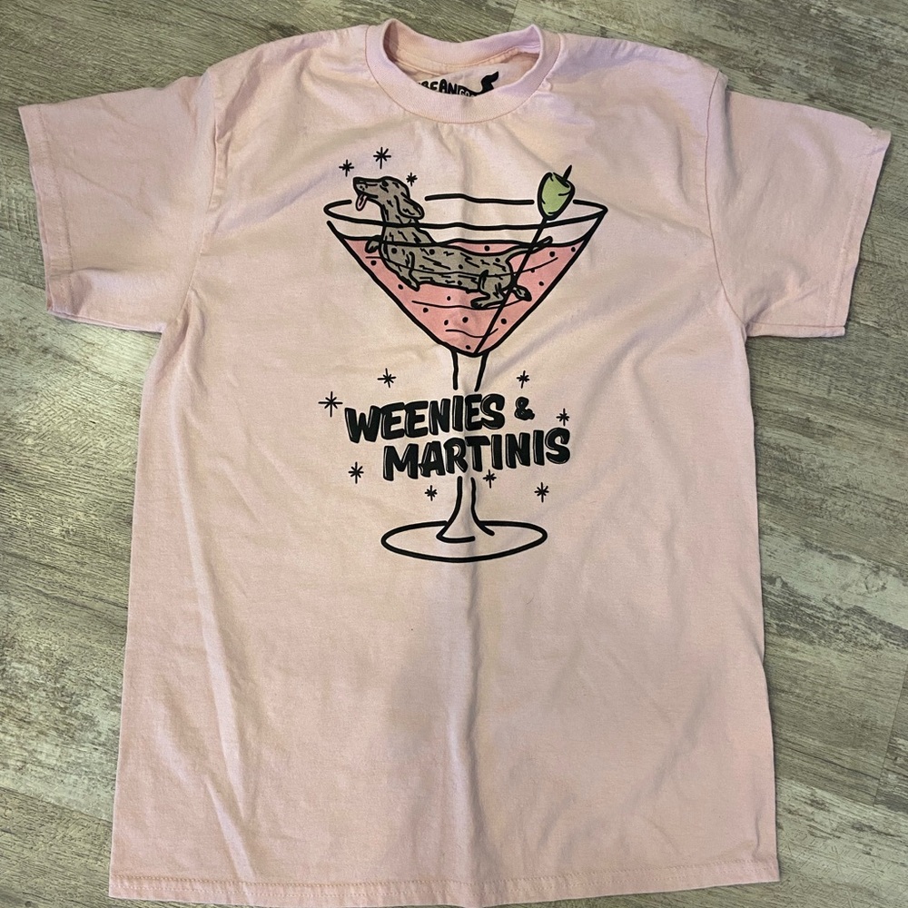 Graphic Tee with Martini Design
